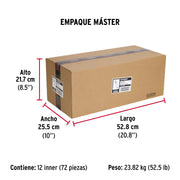 Bolsa con 6 taquetes arpón 3/8' x 3-3/4', FIERO