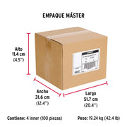 Caja con 25 taquetes arpón de 5/8' x 4-1/2', FIERO