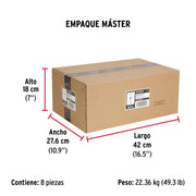 Caja con 100 taquetes expansivos 8x50 mm con armella abierta