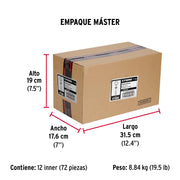 Bolsa con 4 taquetes expansivos 8x50 mm con armella cerrada