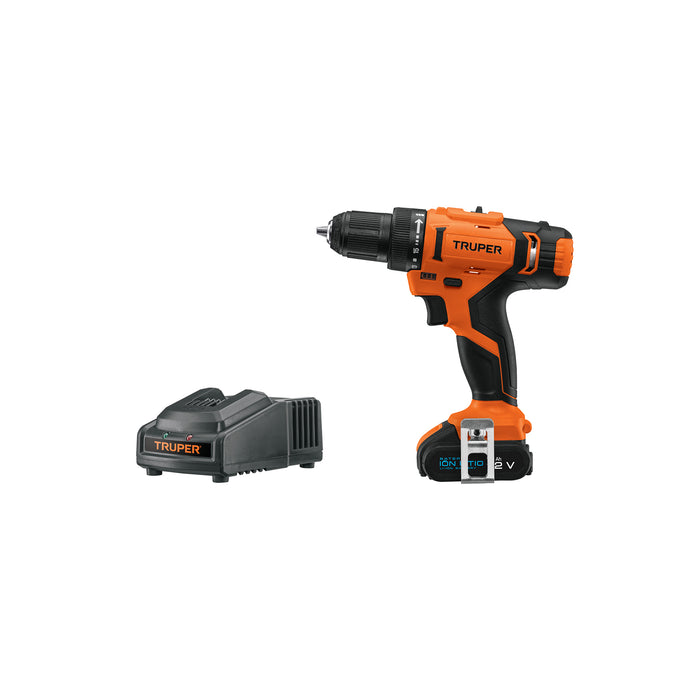 Taladro/destornillador 3/8', 12V, 1 batería 2Ah, PRO