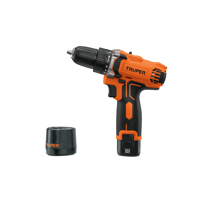 Taladro/destornillador compacto 3/8', 12V, 1 bat 2Ah, PRO