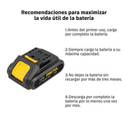 Taladro/destornillador 3/8', 12V, 1 batería 2Ah, PRETUL