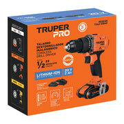Taladro/destornillador 1/2', 20V, 1 batería 2Ah, TRUPER PRO