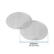 Juego 2 tapas transparentes de PVC para coladera 5', FOSET