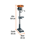 Taladro de piso 15', 1 HP (750 W), broquero 5/8', TRUPER