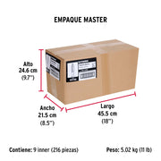 Bolsa con 20 taquetes de plástico 1/4', FIERO