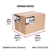 Bolsa con 50 taquetes de plástico 3/16', FIERO