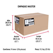 Bolsa con 20 taquetes de plástico 3/8', FIERO