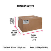 Bolsa con 50 taquetes de plástico 3/8', FIERO