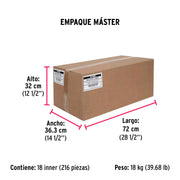 Bolsa con 50 taquetes de plástico 5/16', FIERO