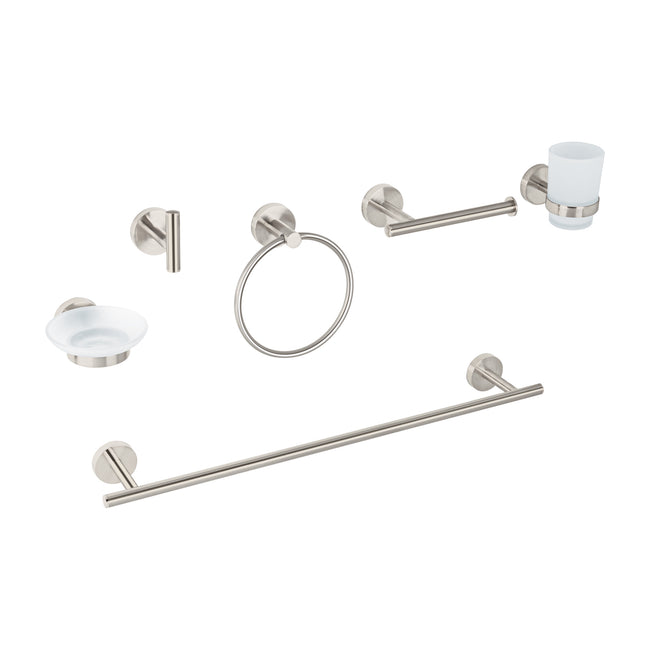 Juego de 6 accesorios para baño acabado satín, FOSET TÚBIG