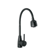 Monomando para fregadero con cuello flexible, negro, TÚBIG