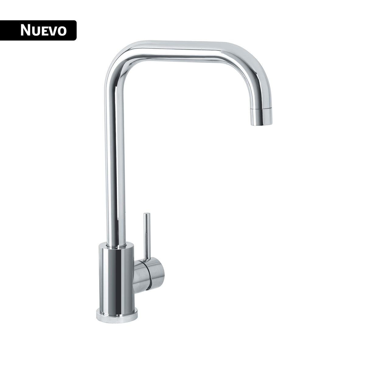 Monomando para fregadero cuello curvo, cromo, TUBIG