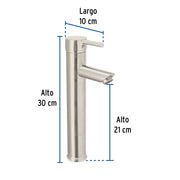 Monomando alto satín para lavabo, FOSET TÚBIG