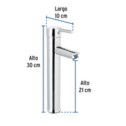Monomando alto cromo para lavabo, FOSET TÚBIG