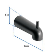 Salida de tina con desviador, negro, FOSET TÚBIG