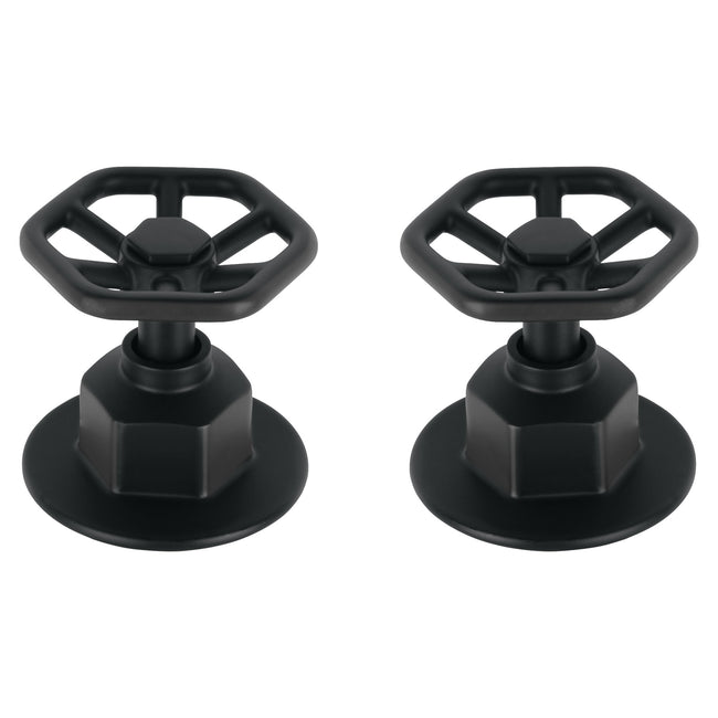 Juego de 2 manerales para regadera, volante, negro, TÚBIG