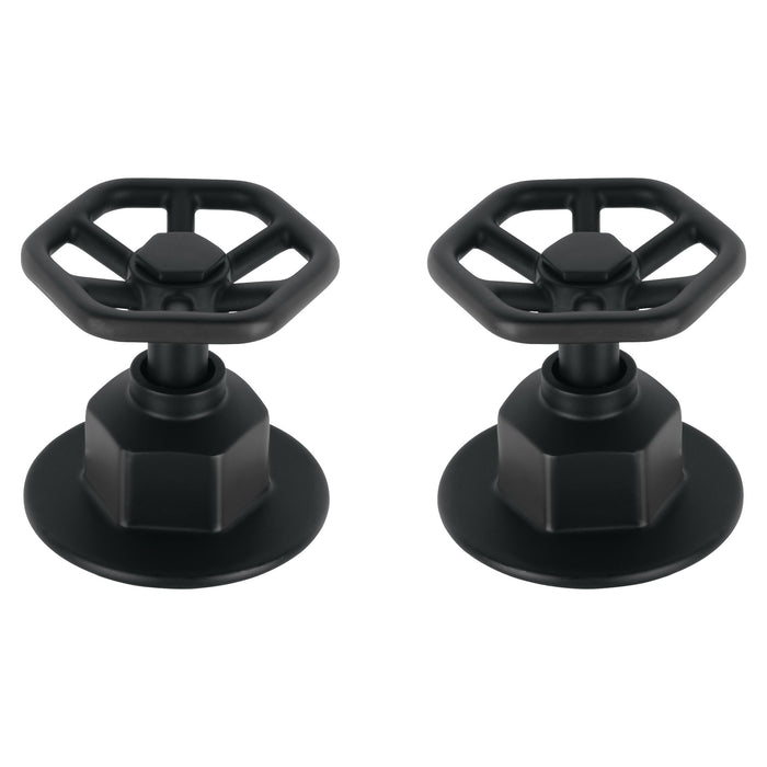 Juego de 2 manerales para regadera, volante, negro, TÚBIG