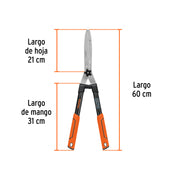 Tijera poda 60 cm filo dentado mango ovalado acero c/grip