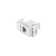 Toma de teléfono, línea Italiana, color blanco, VOLTECK