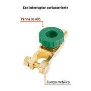 Terminal p/batería con interruptor switch, TRUPER