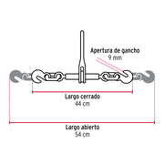Tensor de cadena con matraca, 1/4' - 5/16', FIERO