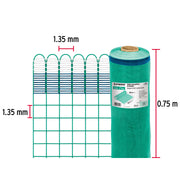 Rollo de 30 m x 0.75 m de malla mosquitera plástica verde