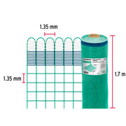 Rollo de 30 m x 1.7 m de malla mosquitera plástica verde