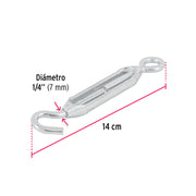 Tensor zinc 1/4' ojo-gancho, FIERO