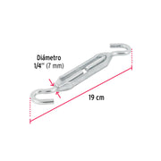 Tensor zinc 1/4' gancho-gancho, FIERO