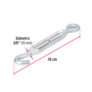 Tensor zinc 3/8' ojo-gancho, FIERO