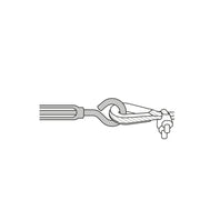 Tensor zinc 3/8' ojo-gancho, FIERO