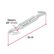 Tensor zinc 3/8' gancho-gancho, FIERO