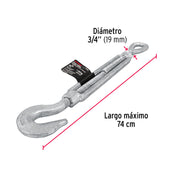 Tensor forjado 3/4' ojo-gancho, FIERO
