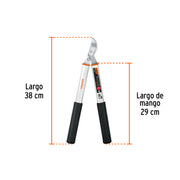 Tijera para ramas 38 cm, mangos de aluminio, TRUPER EXPERT