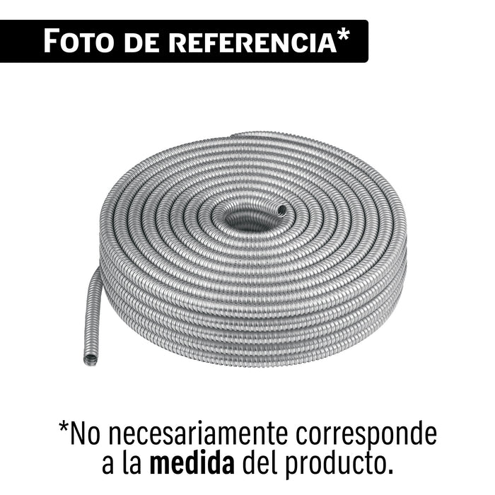 Rollo de 50 m de tubo flexible metálico de 3/8', VOLTECK