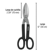 Tijera para hojalatero 12', PRETUL