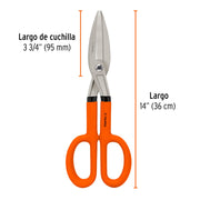 Tijera para hojalatero 14', TRUPER