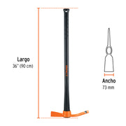 Talacho-hacha 2.5 lb, mango fibra de vidrio 36', TRUPER