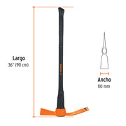 Talacho-hacha 5 lb, mango fibra de vidrio 36', TRUPER