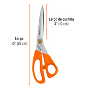 Tijera 10' para costura, de acero inoxidable, TRUPER