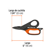Tijera 6' electricista, óxido negro,acero inoxidable, EXPERT