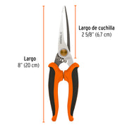 Tijera 8' multiusos, Comfort Grip, acero inoxidable, TRUPER
