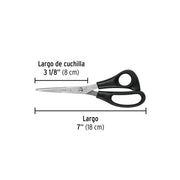 Tijera 7' para casa y oficina, de acero inoxidable, PRETUL