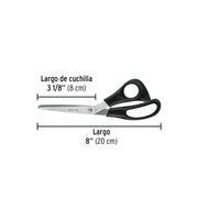 Tijera 8' para casa y oficina, de acero inoxidable, PRETUL
