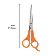 Tijera 6' estilista, con gancho, acero inoxidable, TRUPER