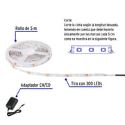 Tira LED 16 W para interior y exterior, 5 m, verde, VOLTECK