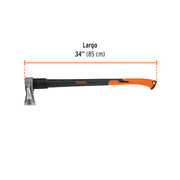 Hacha para rajar madera 4.5 lb, mango fibra de vidrio 34'