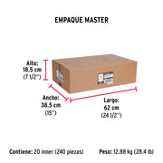 Tope de puerta para bisagra, acabado cromo mate, HERMEX